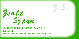 zsolt sztan business card